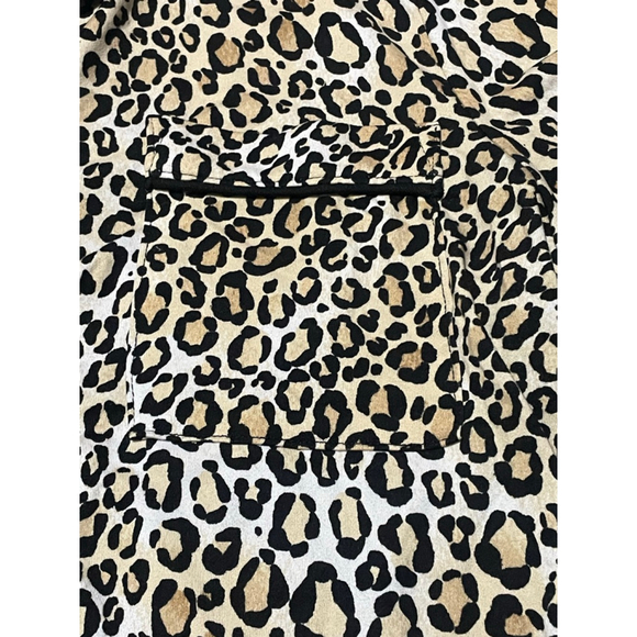Women's Joyspun Leopard Print Pajama Set S Beige Black - Picture 6 of 6